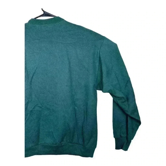 Vintage Christmas Looney Tunes Bugs Bunny Crewneck Size Medium Green 1994 Warner - Picture 10 of 12